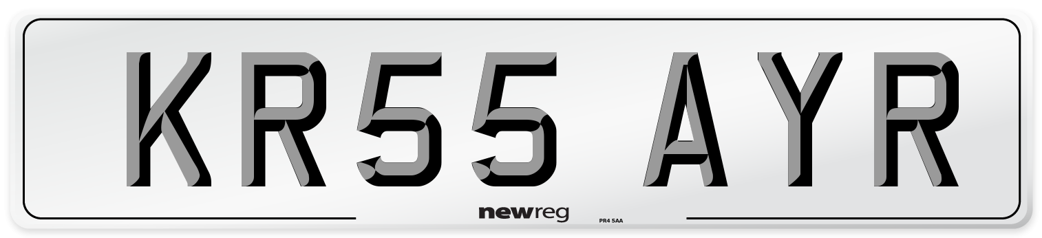 KR55 AYR Number Plate from New Reg